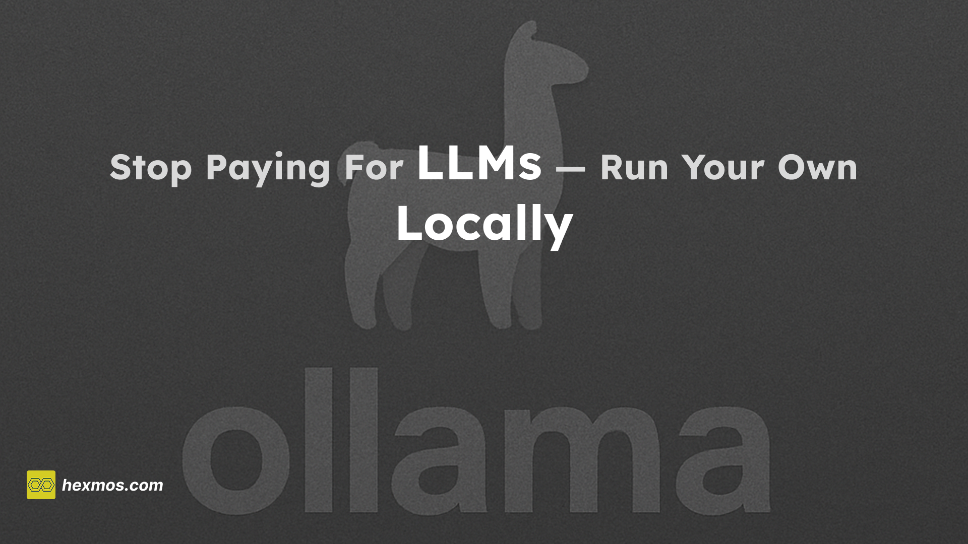 Stop Paying for LLMs — Run Your Own Locally