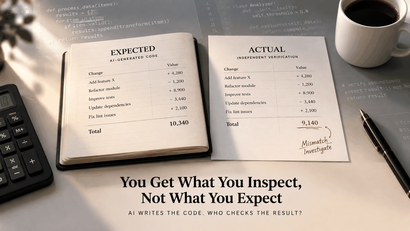 When Coding with AI, You Get What You Inspect, Not What You Expect