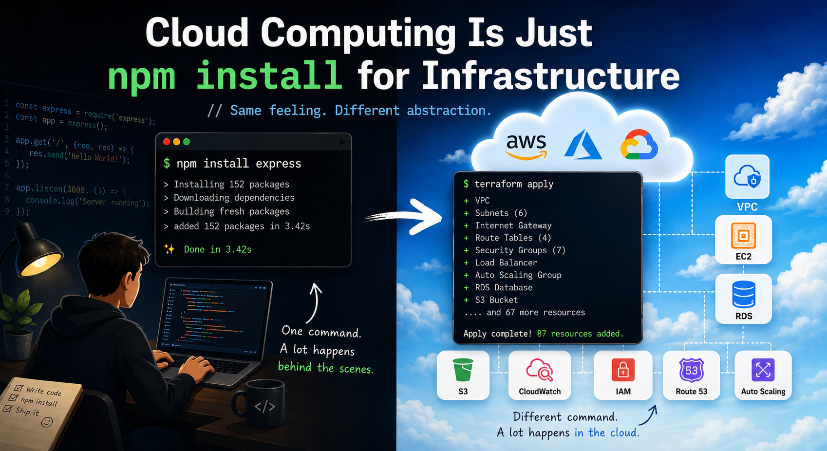 Cloud Computing Is Just npm install for Infrastructure